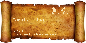 Magula Irina névjegykártya